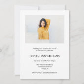 雑誌写真モダン卒業招待状 案内状 (裏面)