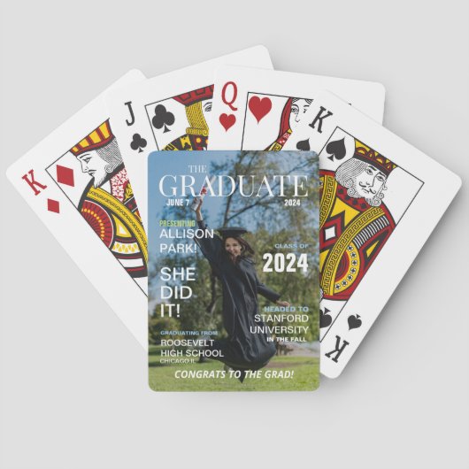 雑誌写真モダン卒業 トランプ (裏面)