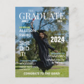 雑誌写真モダン卒業 案内ポストカード (正面)