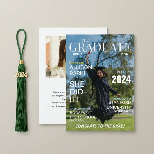 雑誌写真モダン卒業 案内状