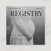 雑誌写真ユニーク赤ちゃんシャワーギフトレジストリ エンクロージャーカード (正面)