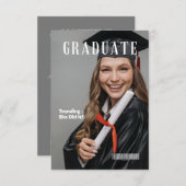 雑誌卒業発表パーティの招待状 招待状 (正面/裏面)