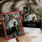 雑誌新聞シニア卒業招待状 招待状