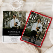 雑誌新聞シニア卒業招待状 招待状