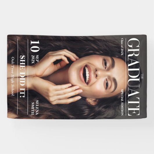 雑誌新聞卒業パーティーの写真 横断幕 (横)