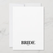 雑誌新聞 ブライダルシャワー 写真1枚 招待状 (裏面)