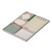 雑誌日記ピンクの個人スクラップブックペーパー ノートパッド (回転)