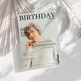 雑誌第ユニーク60回誕生日パーティーの表紙 招待状