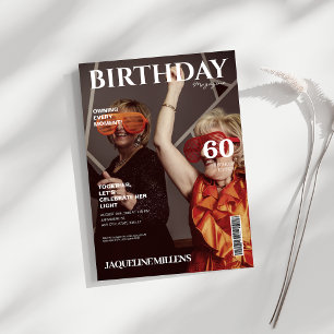 雑誌第60回誕生日パーティーのカバー 招待状