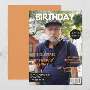 雑誌編おもしろい集写真77歳の誕生日 招待状