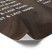 雑誌編集写真結婚座席表 ポスター (角)