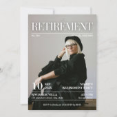 雑誌編集新聞リタイア写真 招待状 (正面)