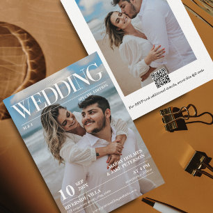 雑誌編集新聞結婚の写真インヴィット 招待状