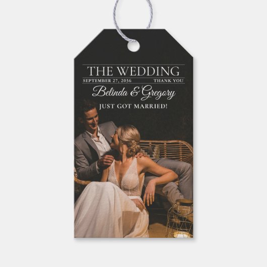 雑誌編集新聞結婚の写真 ギフトタグ (正面)