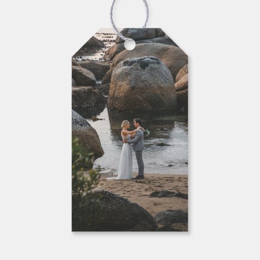 雑誌編集新聞結婚の写真 ギフトタグ (裏面)