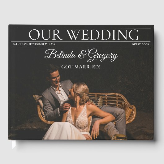 雑誌編集新聞結婚の写真 ゲストブック (正面)