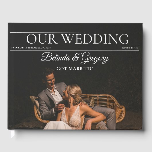 雑誌編集新聞結婚の写真 ゲストブック (正面)