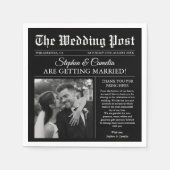 雑誌編集新聞結婚の写真 スタンダードカクテルナプキン (正面)