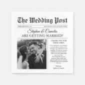 雑誌編集新聞結婚の写真 スタンダードカクテルナプキン (正面)