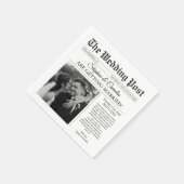 雑誌編集新聞結婚の写真 スタンダードカクテルナプキン (角)