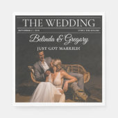 雑誌編集新聞結婚の写真 スタンダードランチョンナプキン (正面)