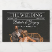 雑誌編集新聞結婚の写真 スパークリングワインラベル (シングルラベル)