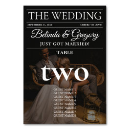 雑誌編集新聞結婚の写真 テーブルナンバー