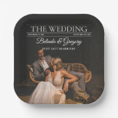 雑誌編集新聞結婚の写真 ペーパープレート (正面)