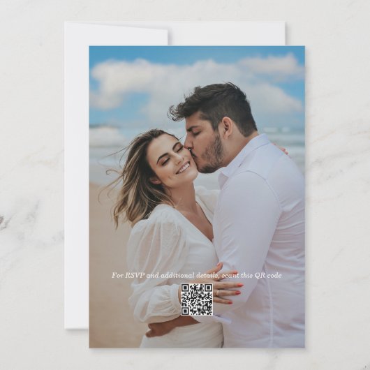 雑誌編集新聞結婚の写真 招待状 (裏面)