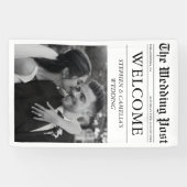 雑誌編集新聞結婚の歓迎サイン 横断幕 (横)
