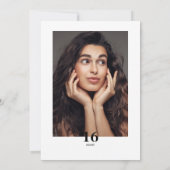 雑誌編集新聞Sweet 16写真 招待状 (裏面)