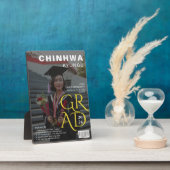 雑誌表紙の写真卒業記念 フォトプラーク (側面)