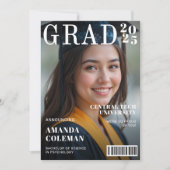 雑誌表紙の写真卒業 案内状 (正面)