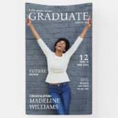 雑誌表紙の写真卒業 横断幕 (縦)