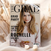 雑誌表紙スタイリッシュ写真卒業パーティー 招待状