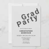 雑誌表紙スタイリッシュ写真大学院招待状 招待状 (裏面)