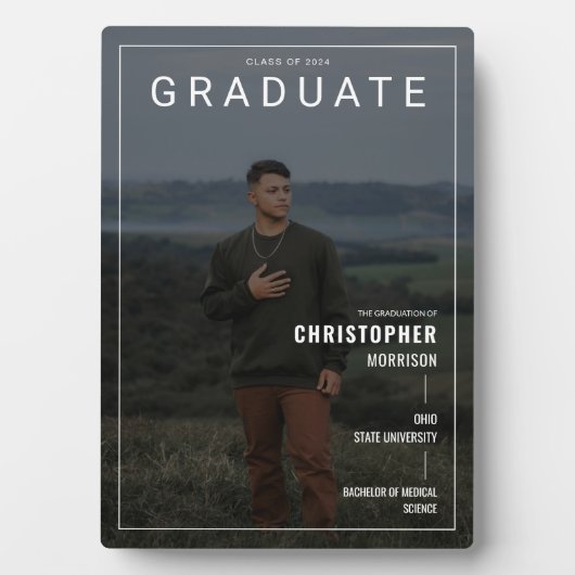 雑誌表紙スタイリッシュ写真研究科記念 フォトプラーク (正面)