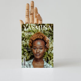 雑誌表紙スタイリッシュ写真20歳の誕生日 招待状