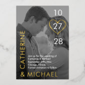 雑誌表紙ダークフォトミニマルモダンリスト 箔シーズンカード (正面)