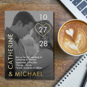 雑誌表紙ダークフォトミニマルモダンリスト 箔シーズンカード