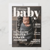 雑誌表紙トレンディー誕生発表 案内状 (正面)