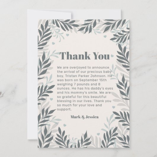 雑誌表紙トレンディー誕生発表 案内状 (裏面)