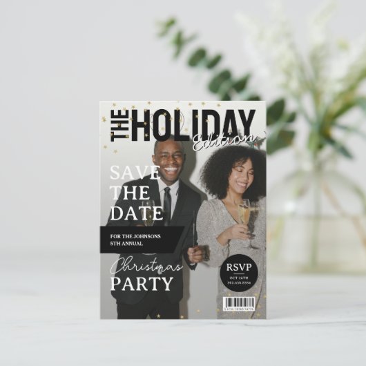 雑誌表紙フォトクリスマスパーティー保存日 シーズンポストカード (スタンド正面)