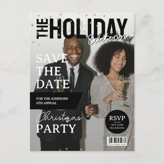 雑誌表紙フォトクリスマスパーティー保存日 シーズンポストカード (正面)