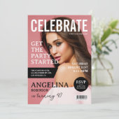 雑誌表紙フォトバースデーパーティー 招待状 (スタンド正面)