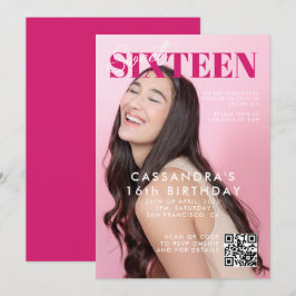 雑誌表紙10代のQRコードSweet sixteen誕生日 招待状
