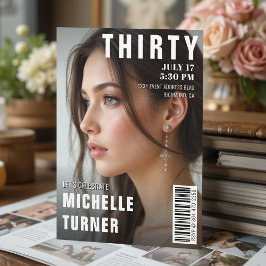 雑誌表紙30歳の誕生日パーティー 招待状