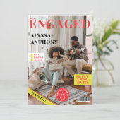 雑誌表紙4枚婚約発表 案内状 (スタンド正面)