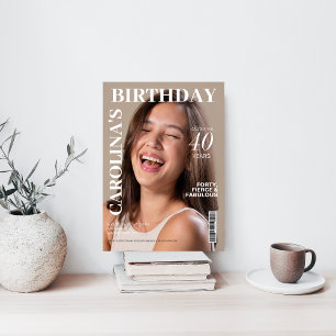 雑誌表紙40歳ユニークの誕生日パーティー 招待状
