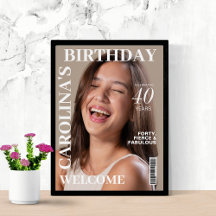 雑誌表紙40thユニーク誕生日パーティー歓迎